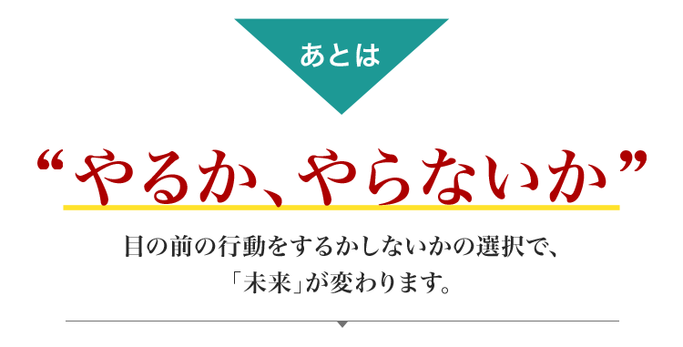 あとはやるか、やらないか